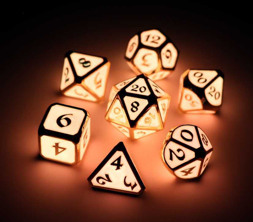 Glow in the dark dice